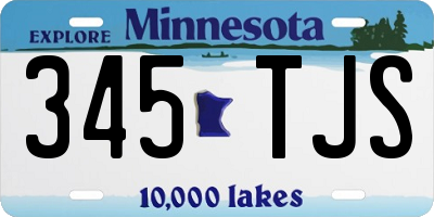 MN license plate 345TJS