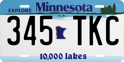 MN license plate 345TKC