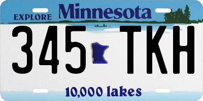 MN license plate 345TKH