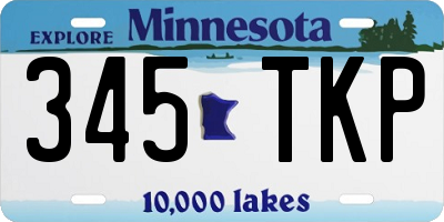 MN license plate 345TKP
