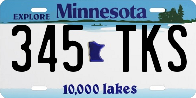 MN license plate 345TKS
