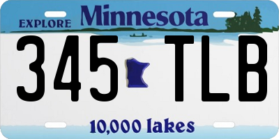 MN license plate 345TLB