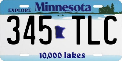 MN license plate 345TLC