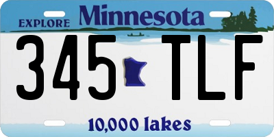 MN license plate 345TLF