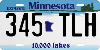 MN license plate 345TLH