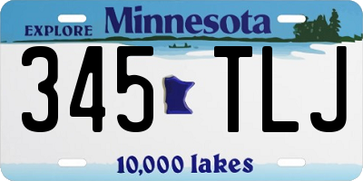 MN license plate 345TLJ