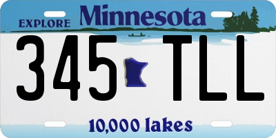 MN license plate 345TLL