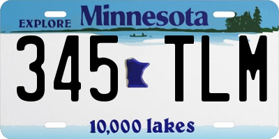MN license plate 345TLM