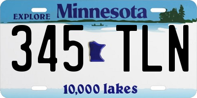 MN license plate 345TLN