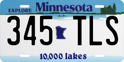 MN license plate 345TLS