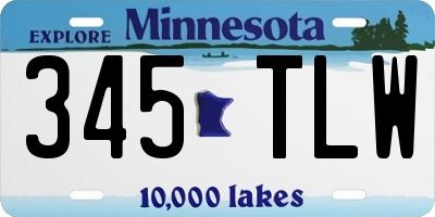 MN license plate 345TLW