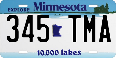 MN license plate 345TMA