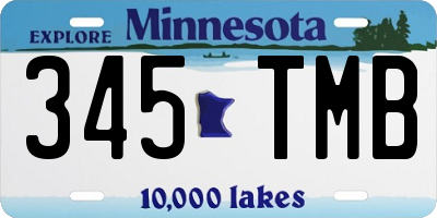 MN license plate 345TMB