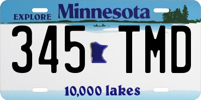 MN license plate 345TMD