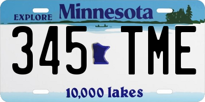 MN license plate 345TME