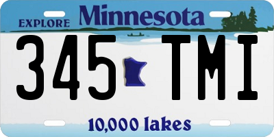 MN license plate 345TMI