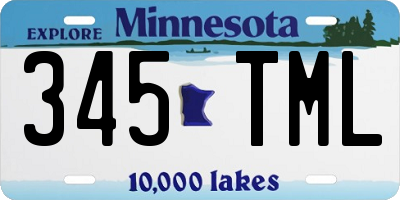 MN license plate 345TML