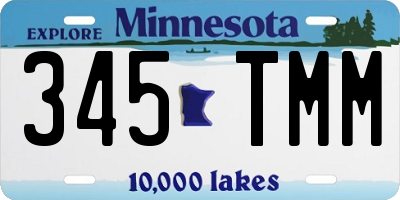 MN license plate 345TMM