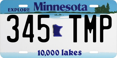 MN license plate 345TMP