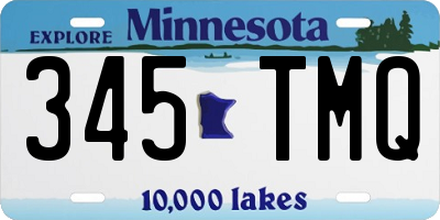 MN license plate 345TMQ