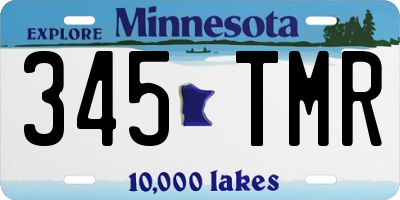 MN license plate 345TMR