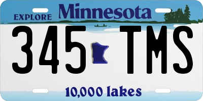 MN license plate 345TMS