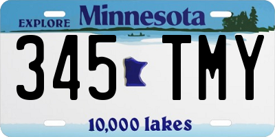 MN license plate 345TMY
