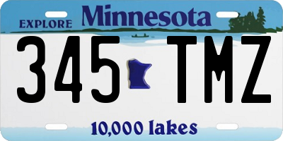MN license plate 345TMZ