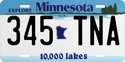 MN license plate 345TNA