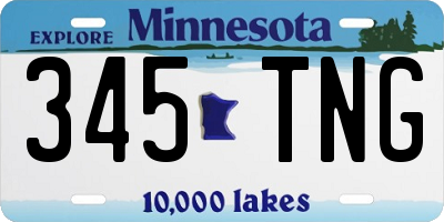 MN license plate 345TNG