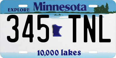 MN license plate 345TNL