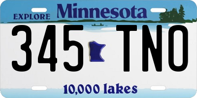 MN license plate 345TNO