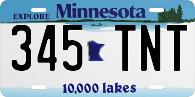 MN license plate 345TNT