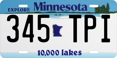 MN license plate 345TPI