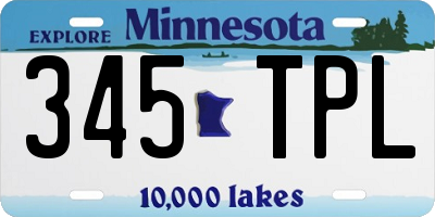 MN license plate 345TPL