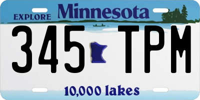 MN license plate 345TPM
