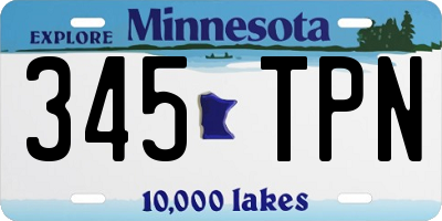 MN license plate 345TPN