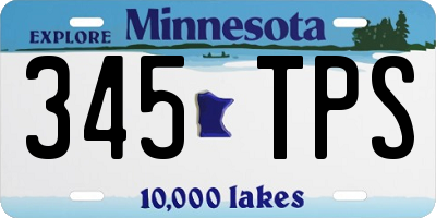 MN license plate 345TPS
