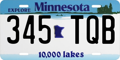 MN license plate 345TQB