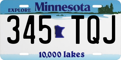MN license plate 345TQJ