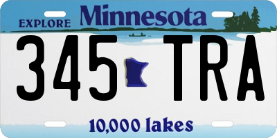 MN license plate 345TRA