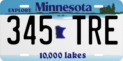 MN license plate 345TRE