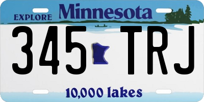 MN license plate 345TRJ