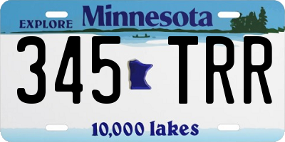 MN license plate 345TRR