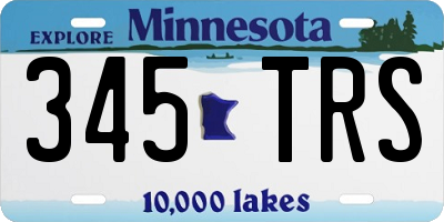 MN license plate 345TRS