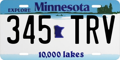 MN license plate 345TRV
