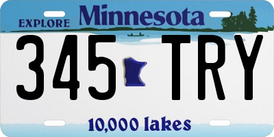 MN license plate 345TRY