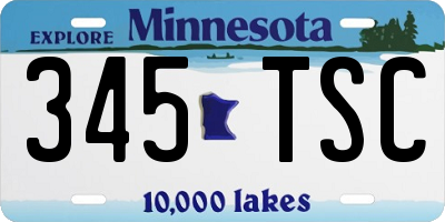 MN license plate 345TSC