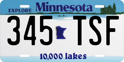 MN license plate 345TSF
