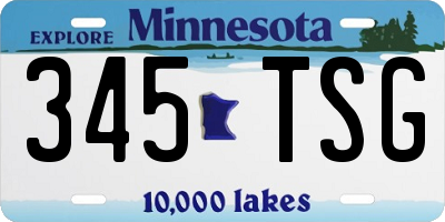 MN license plate 345TSG